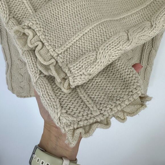 Matilda Jane Large Miso Button Cardigan Sweater Vintage Cottage Fairy Tan Rare - Picture 8 of 12